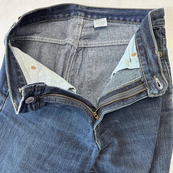 Levis Womens 577 Lower Rise Loose Fit Crop Vtg Y2K Size 10 Mis M Blue USA Made - Picture 9 of 13
